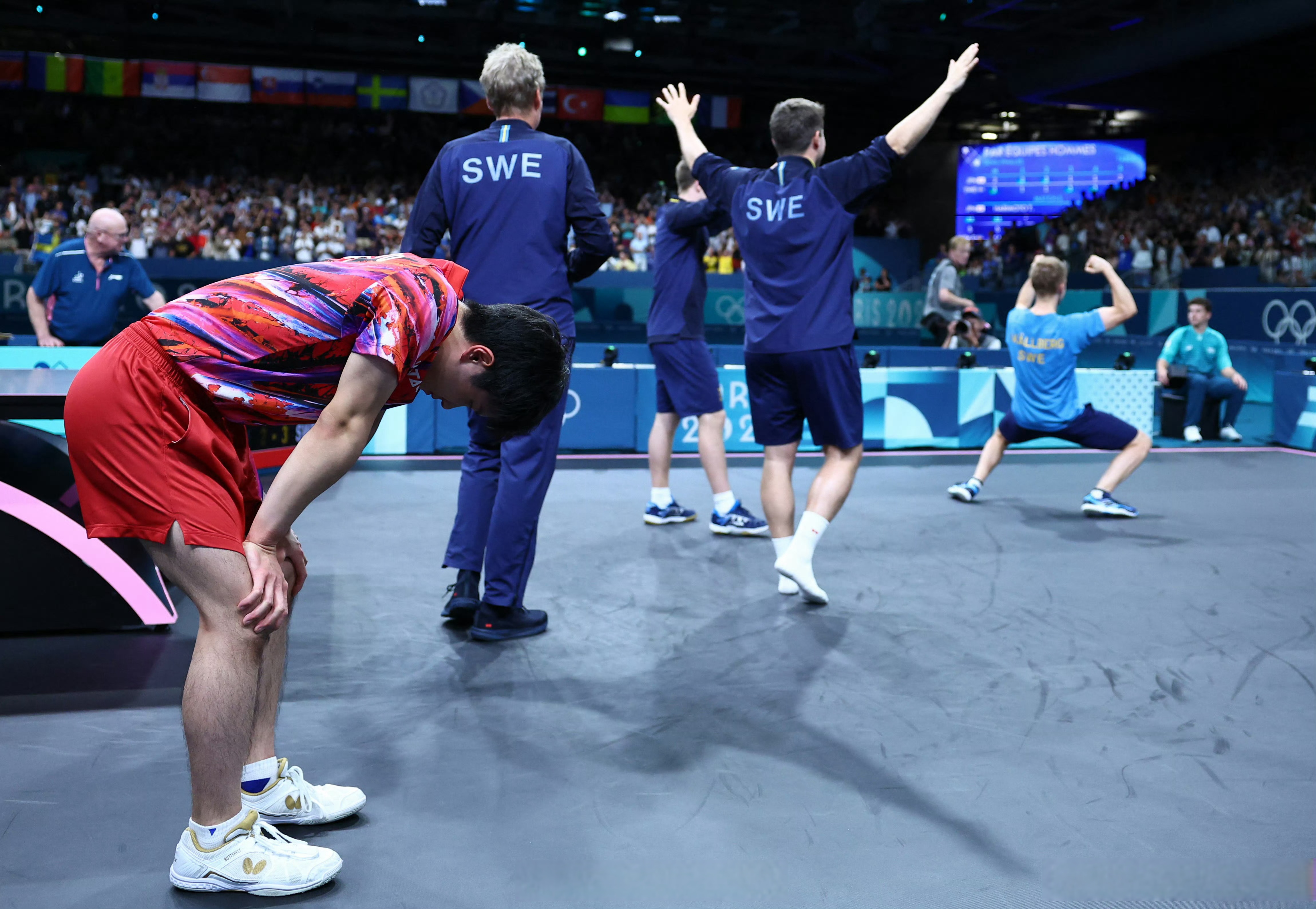 瑞典队鏖战葡萄牙队，张本智和带队取胜